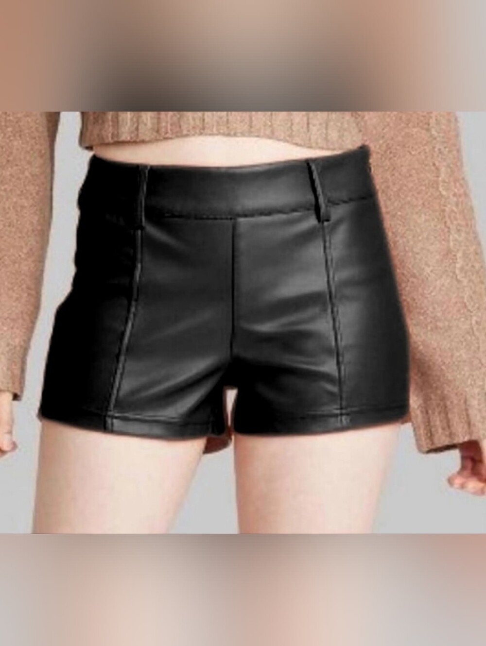 NWT Wild Fable Faux Leather Black Women's High-Waist Shorts